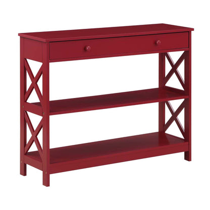 Table console Oxford à 1 tiroir avec étagères de Convenience Concepts