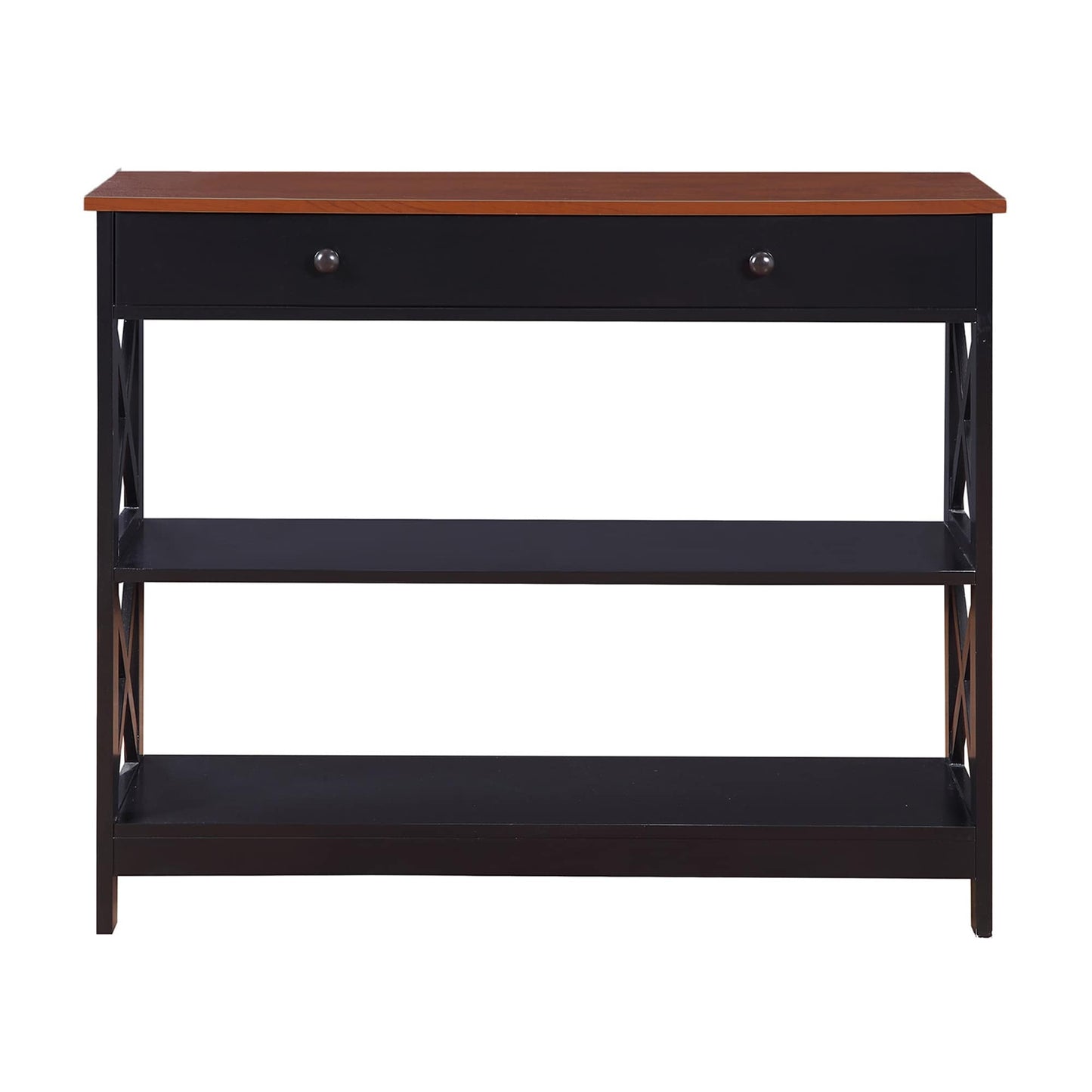 Table console Oxford à 1 tiroir avec étagères de Convenience Concepts