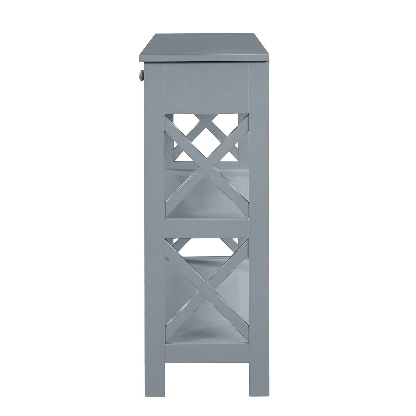 Table console Oxford à 1 tiroir avec étagères de Convenience Concepts