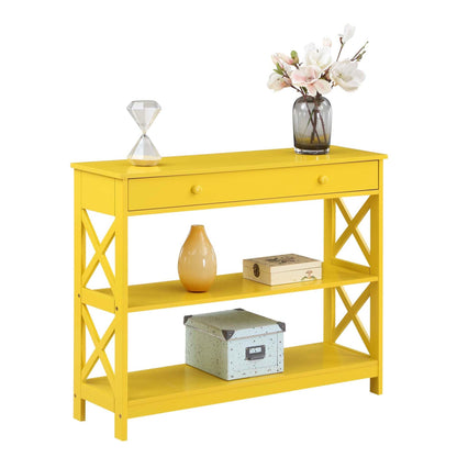 Table console Oxford à 1 tiroir avec étagères de Convenience Concepts