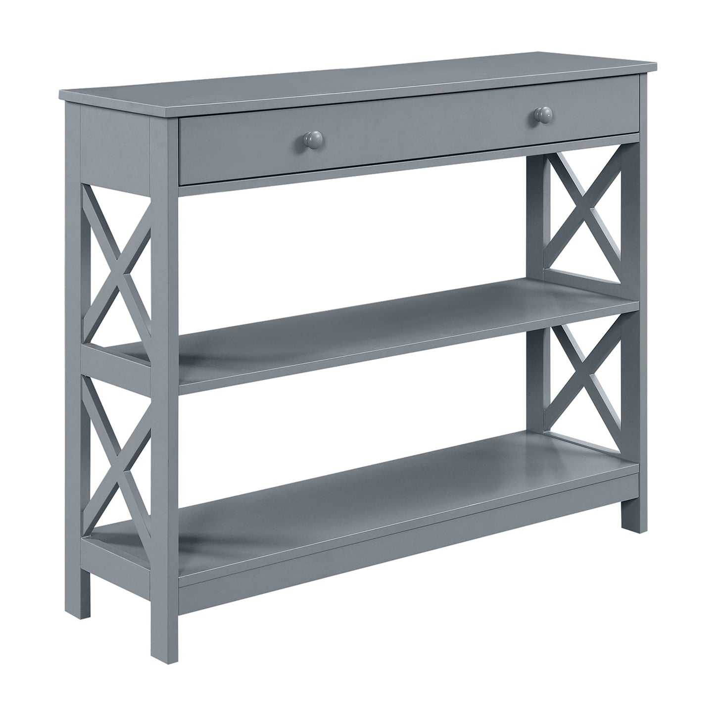 Table console Oxford à 1 tiroir avec étagères de Convenience Concepts