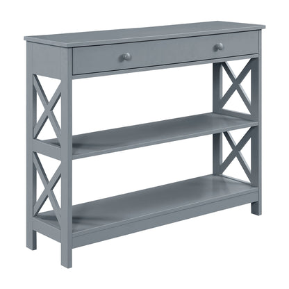 Table console Oxford à 1 tiroir avec étagères de Convenience Concepts
