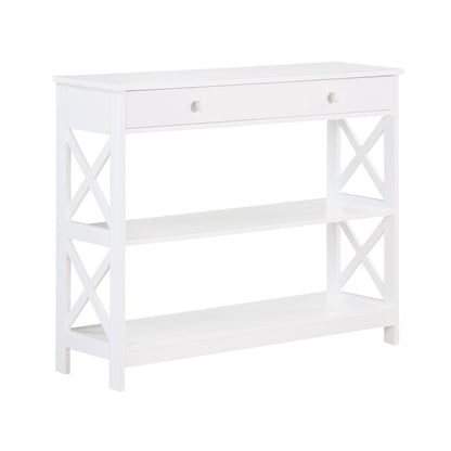 Table console Oxford à 1 tiroir avec étagères de Convenience Concepts