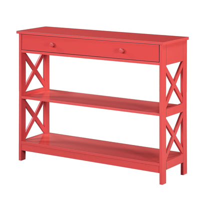 Table console Oxford à 1 tiroir avec étagères de Convenience Concepts