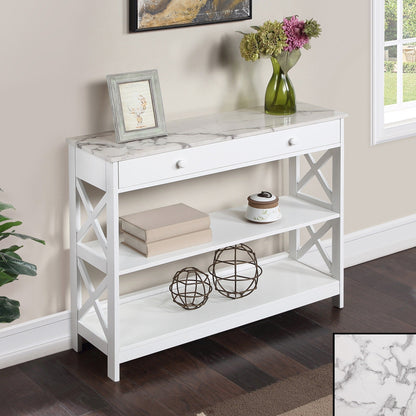 Table console Oxford à 1 tiroir avec étagères de Convenience Concepts