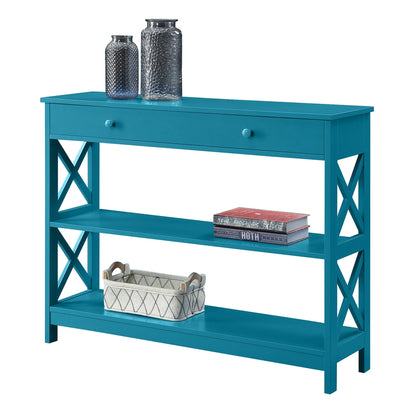 Table console Oxford à 1 tiroir avec étagères de Convenience Concepts