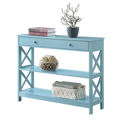 Table console Oxford à 1 tiroir avec étagères de Convenience Concepts