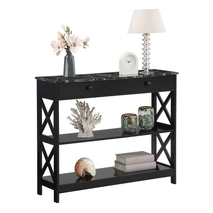 Table console Oxford à 1 tiroir avec étagères de Convenience Concepts