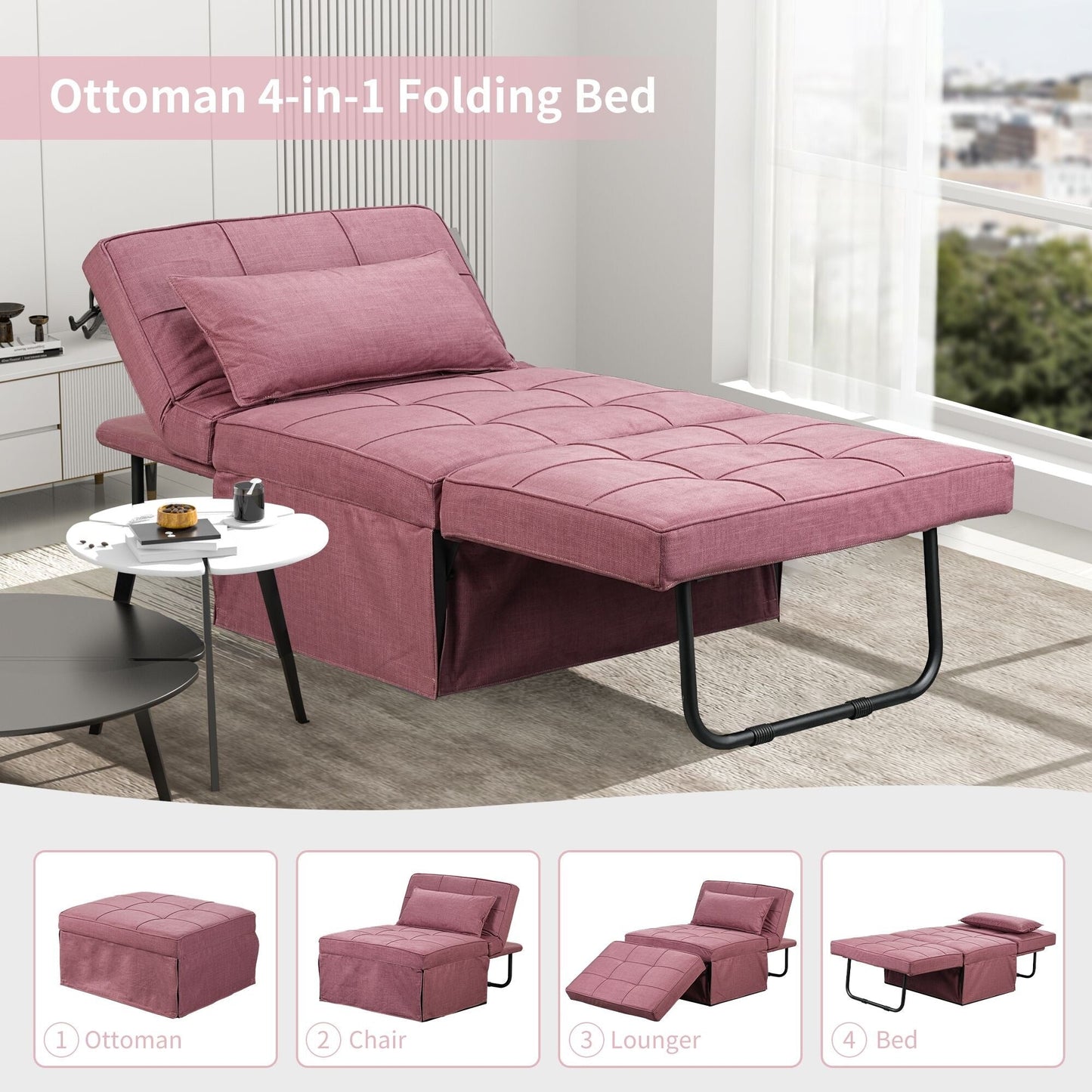 Canapé-lit convertible, canapé-lit, fauteuil, canapé, pouf pliable, fauteuil inclinable pour salon.