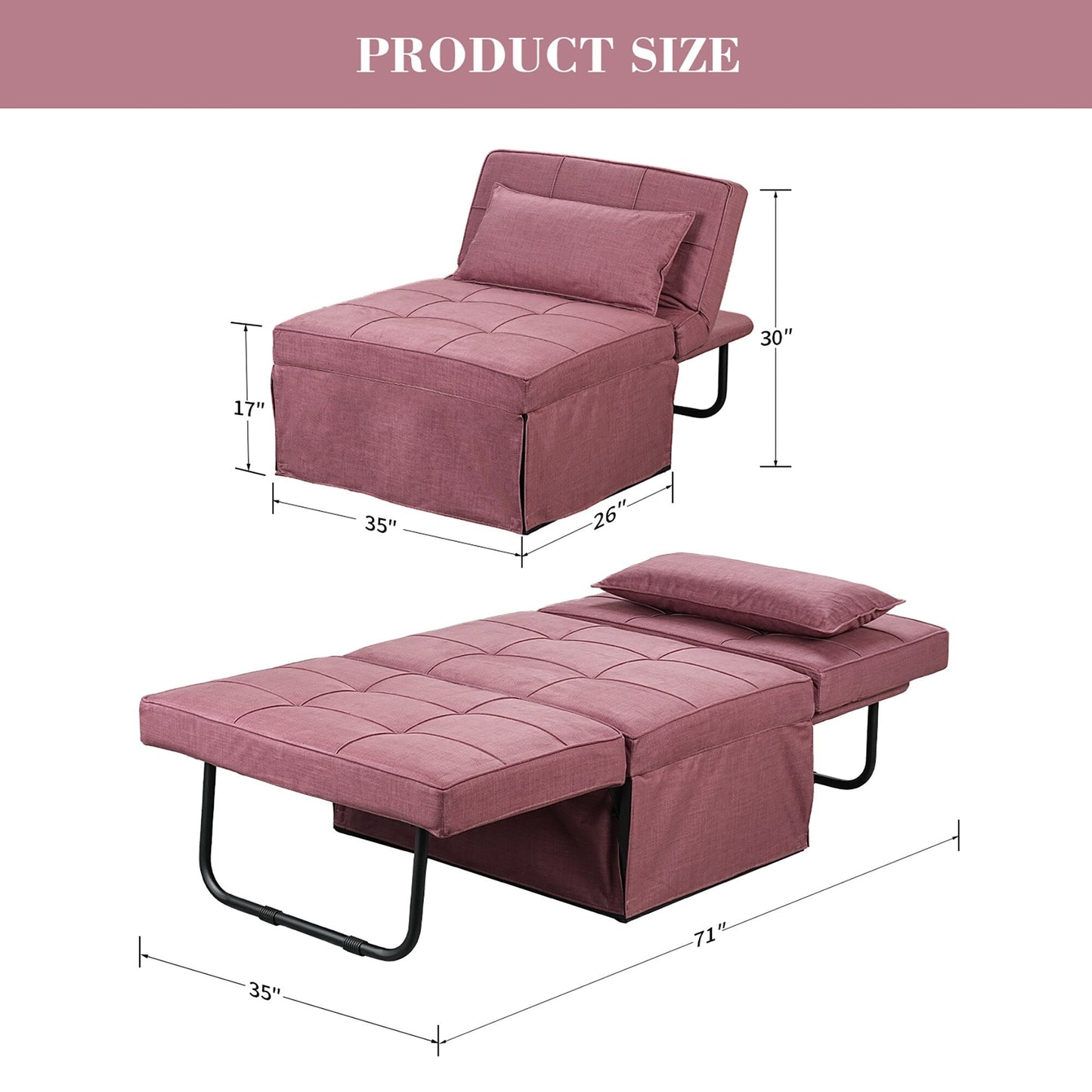 Canapé-lit convertible, canapé-lit, fauteuil, canapé, pouf pliable, fauteuil inclinable pour salon.