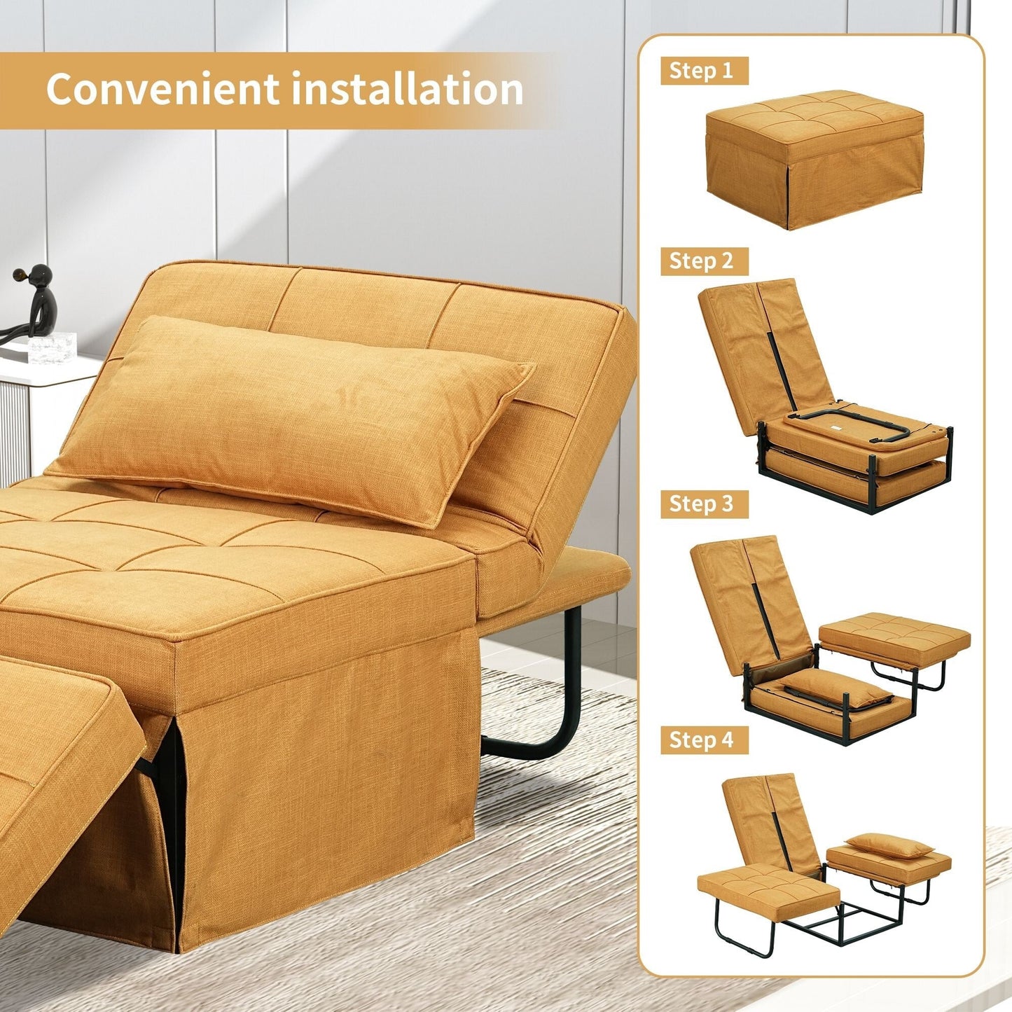 Canapé-lit convertible, canapé-lit, fauteuil, canapé, pouf pliable, fauteuil inclinable pour salon.