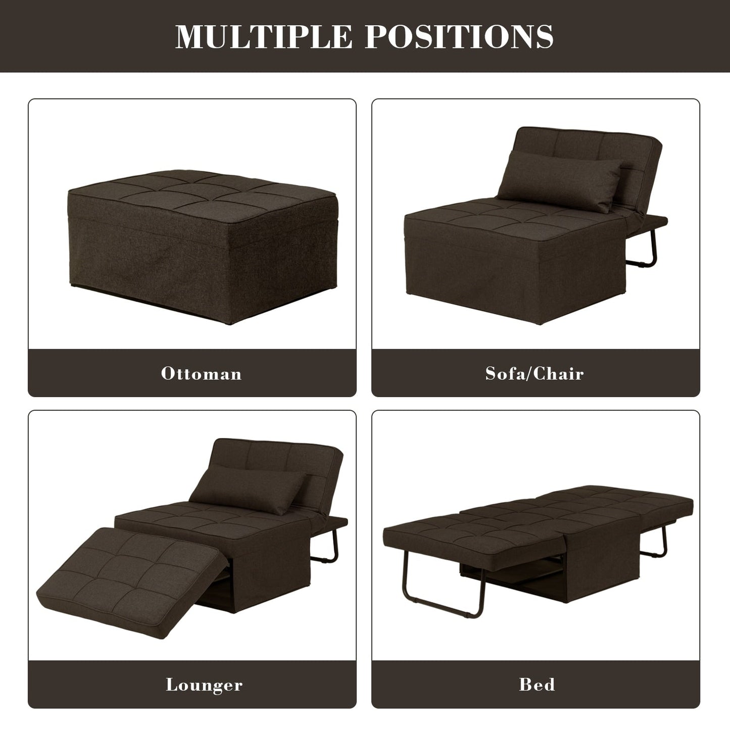 Canapé-lit convertible, canapé-lit, fauteuil, canapé, pouf pliable, fauteuil inclinable pour salon.