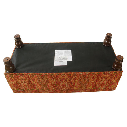Banc de rangement capitonné Copper Grove Muscari avec garniture à clous décoratifs