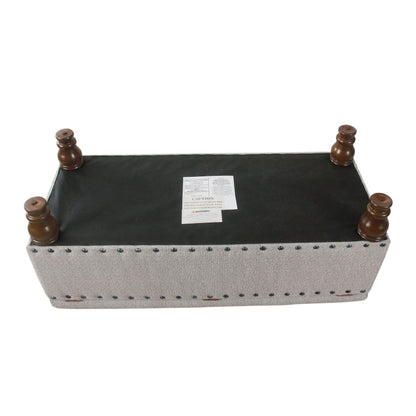 Banc de rangement capitonné Copper Grove Muscari avec garniture à clous décoratifs