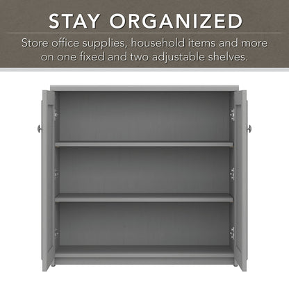Armoire de rangement Fairview avec portes et étagères de Bush Furniture - 80,6 cm L x 32,4 cm l x 78 cm H