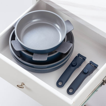 Service de cuisine Country Kitchen 16 pièces pour camping-car, céramique, avec poignées amovibles, adapté au four.