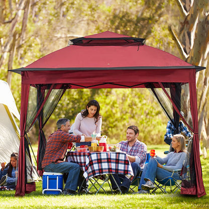 Gazebo en acier Cozywor de 3,35 m x 3,35 m (11 pi x 11 pi) avec moustiquaire