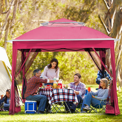 Gazebo en acier Cozywor de 3,35 m x 3,35 m (11 pi x 11 pi) avec moustiquaire