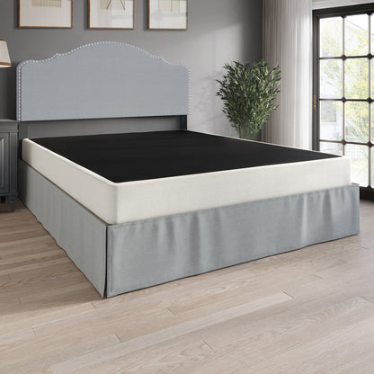 Sommier à ressorts métalliques de 5 pouces avec revêtement en lin gris chaud de CraftPorch