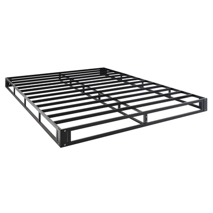 Sommier à ressorts métalliques de 5 pouces avec revêtement en lin gris chaud de CraftPorch