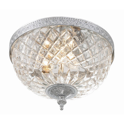 Crystorama Plafonnier encastrable à 2 lumières en cristal - 10W x 8H x 10D