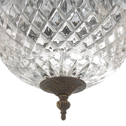 Crystorama Plafonnier encastrable à 2 lumières en cristal - 10W x 8H x 10D