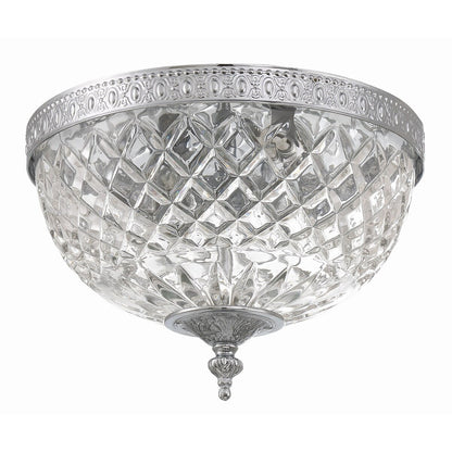 Crystorama Plafonnier encastrable à 2 lumières en cristal - 10W x 8H x 10D