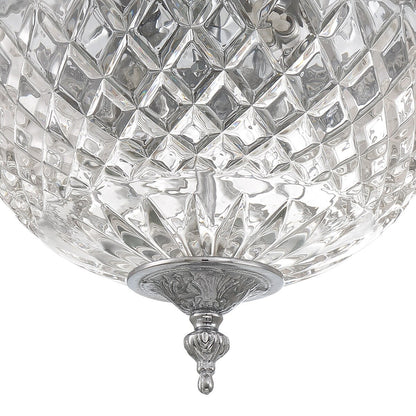 Crystorama Plafonnier encastrable à 2 lumières en cristal - 10W x 8H x 10D