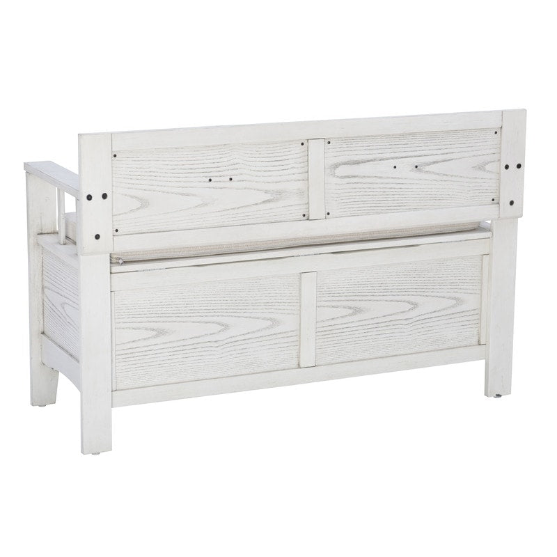 Banc d'entrée avec rangement et couvercle rabattable en bois Dahlia