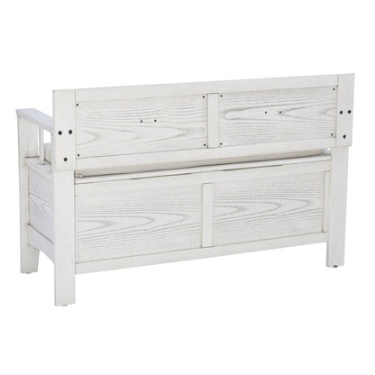Banc d'entrée avec rangement et couvercle rabattable en bois Dahlia