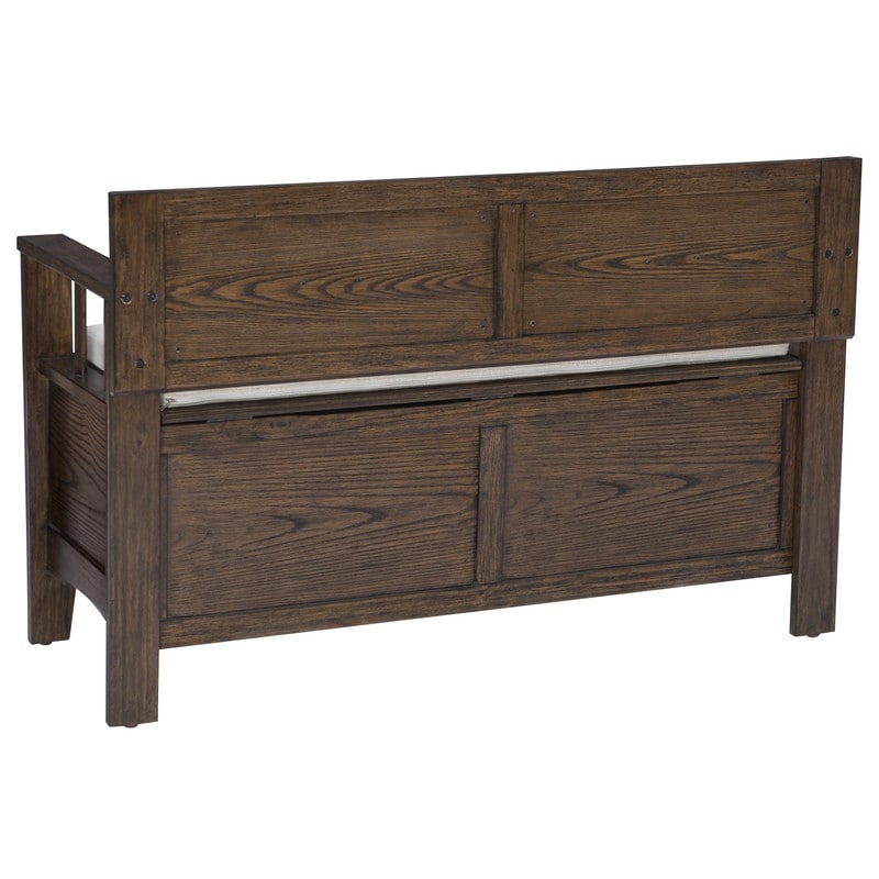 Banc d'entrée avec rangement et couvercle rabattable en bois Dahlia