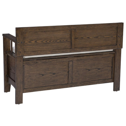 Banc d'entrée avec rangement et couvercle rabattable en bois Dahlia