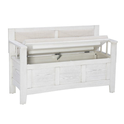 Banc d'entrée avec rangement et couvercle rabattable en bois Dahlia