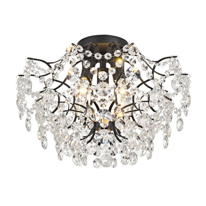 Dalia - Plafonnier intérieur élégant à 3 lumières avec cristaux