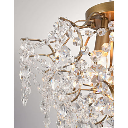 Dalia - Plafonnier intérieur élégant à 3 lumières avec cristaux
