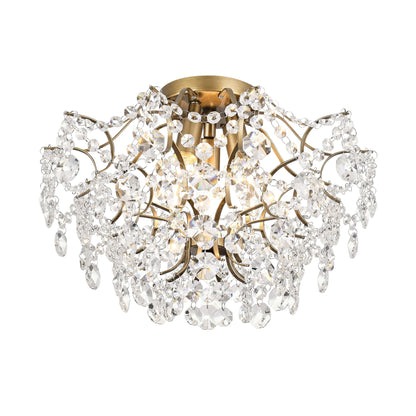 Dalia - Plafonnier intérieur élégant à 3 lumières avec cristaux