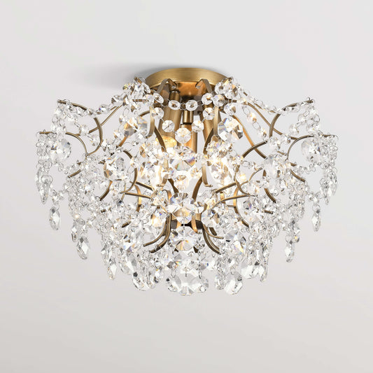 Dalia - Plafonnier intérieur élégant à 3 lumières avec cristaux