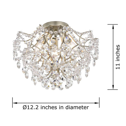 Dalia - Plafonnier intérieur élégant à 3 lumières avec cristaux