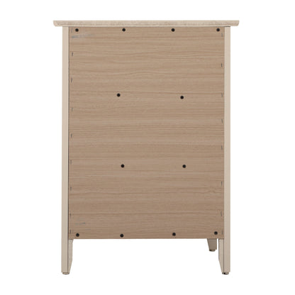 Table de chevet en bois de style transitionnel Daniel à 3 tiroirs