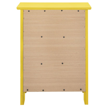 Table de chevet en bois de style transitionnel Daniel à 3 tiroirs
