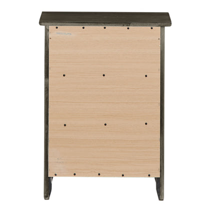 Table de chevet en bois de style transitionnel Daniel à 3 tiroirs