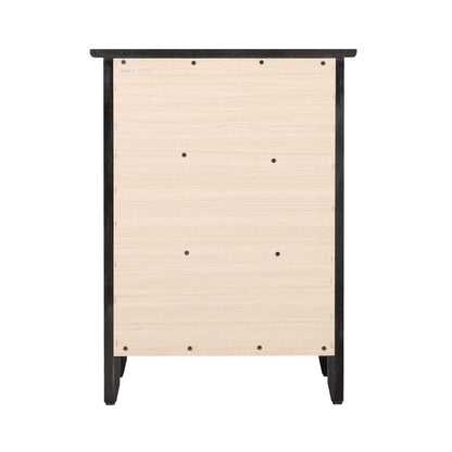 Table de chevet en bois de style transitionnel Daniel à 3 tiroirs
