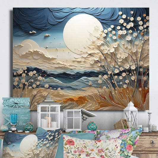 Designart Clouds Prairies Collages VI - Décoration murale moderne en métal