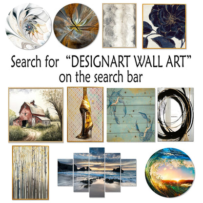 Designart Clouds Prairies Collages VI - Décoration murale moderne en métal