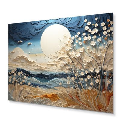 Designart Clouds Prairies Collages VI - Décoration murale moderne en métal