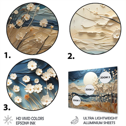 Designart Clouds Prairies Collages VI - Décoration murale moderne en métal