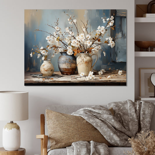 Designart Peinture sur toile représentant une nature morte de poterie et de fleurs I Tree