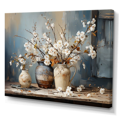 Designart Peinture sur toile représentant une nature morte de poterie et de fleurs I Tree