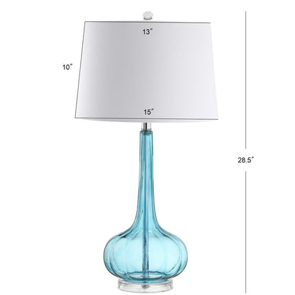 Lampe de table LED en verre en forme de goutte d'eau Diamante 28.5, rose (lot de 2) par JONATHAN Y