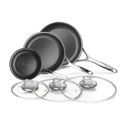 Ensemble de casseroles et poêles DiamondClad 6 pièces hybrides antiadhésives